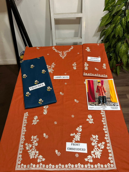 LAAM Lawn 2peace fully embroider suit