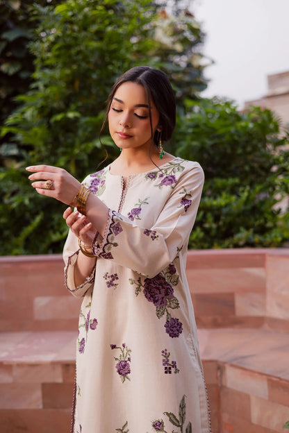 Best Selling - PURPLE NATE 2PC EMBROIDERED DRESS