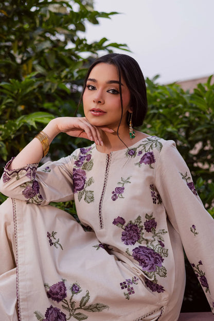 Best Selling - PURPLE NATE 2PC EMBROIDERED DRESS