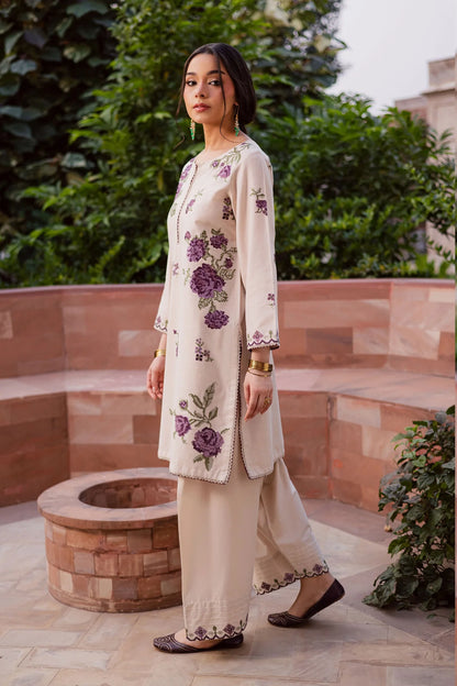 Best Selling - PURPLE NATE 2PC EMBROIDERED DRESS
