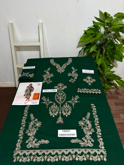 BAROQUE 2Pc DhaNak Embroider Shirt Embroider Salevs with Embroider Trouser