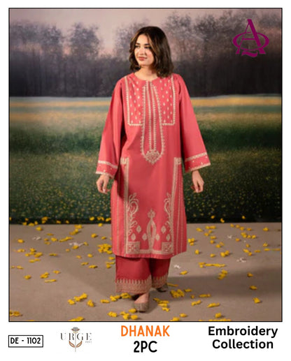 URGE DhaNak 2Pc Embroidery Shirt with Embroider Trouser