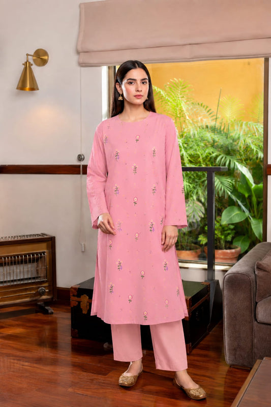 LAAM Lawn 2peace fully embroider shirt with plan trouser