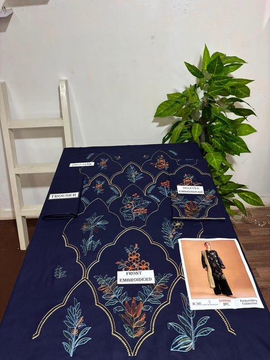 ZARA SHAHJAHAN DhaNak 2Pc Embroider Shirt with plan trouser