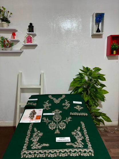 BAROQUE 2Pc DhaNak Embroider Shirt Embroider Salevs with Embroider Trouser