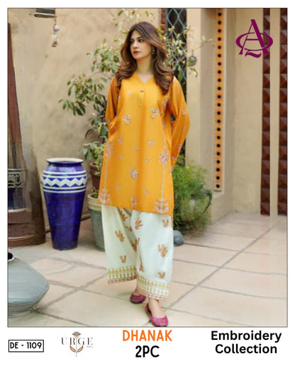 URGE DhaNak 2Pc Available Embroider Shirt with Embroider Trouser
