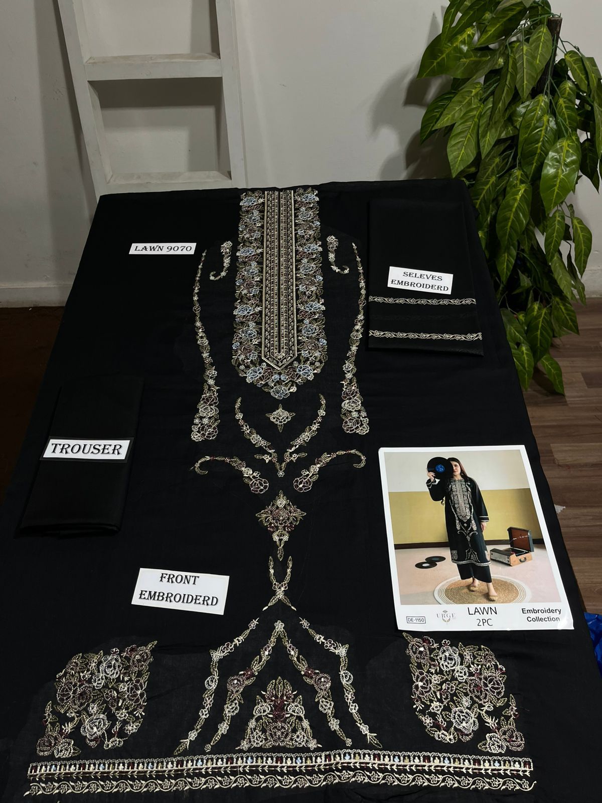 URGE 2peace Lawn fully embroider shirt with plan trouser