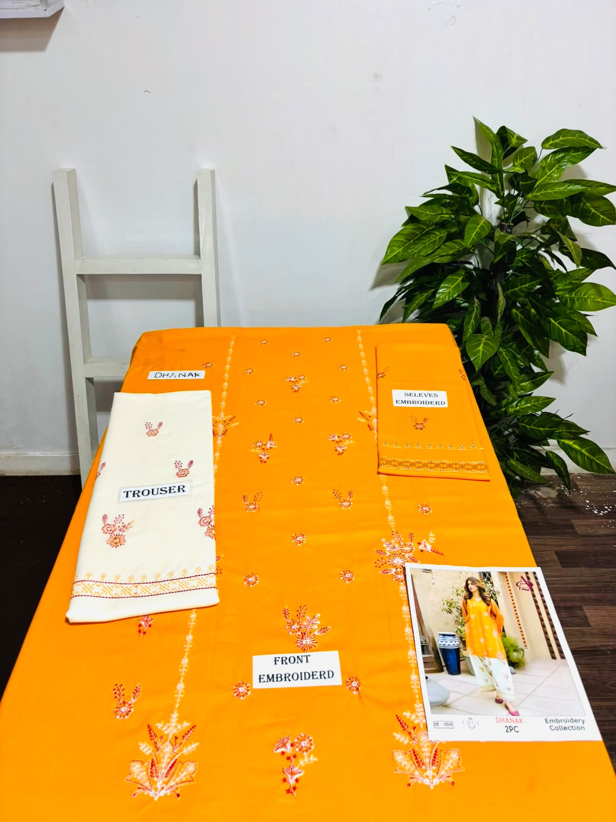 URGE DhaNak 2Pc Available Embroider Shirt with Embroider Trouser