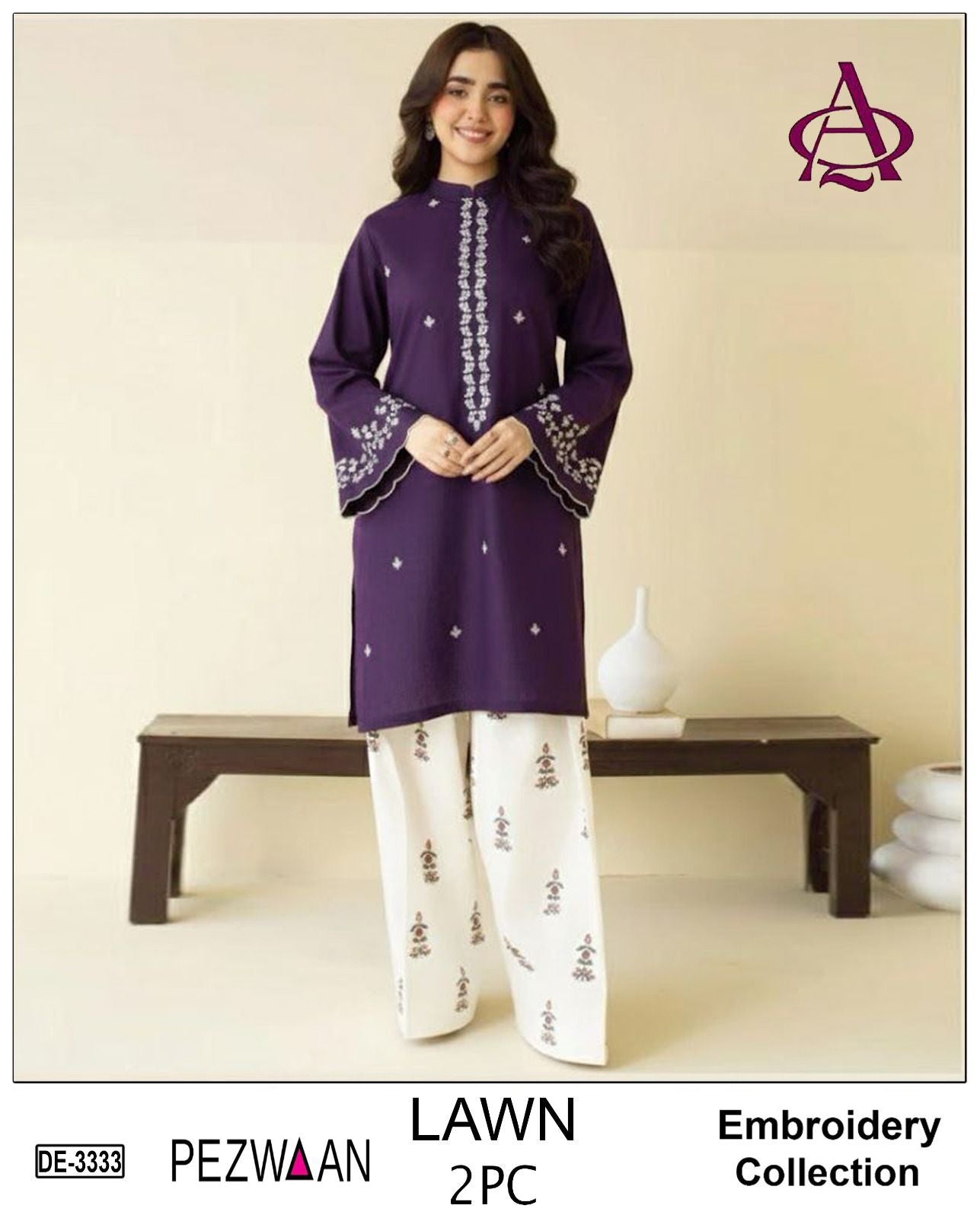 PEZWAAN Lawn 2peace fully embroider suit