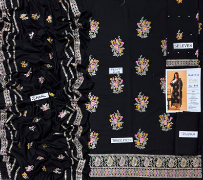 MARIA.B. 3pc winter Collection DhaNak Fabric on Available Baiba Studio Reasonable Price