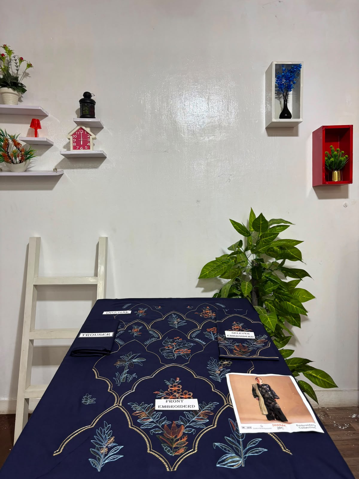 ZARA SHAHJAHAN DhaNak 2Pc Embroider Shirt with plan trouser